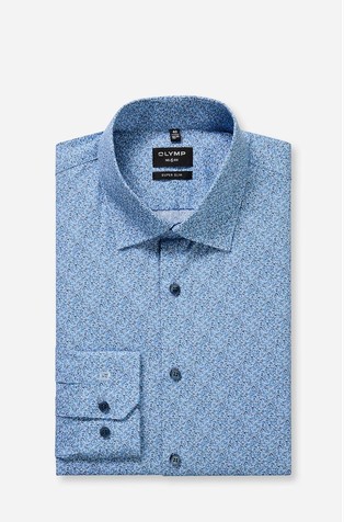 No. Six Business super-slim fit košulja s uzorkom