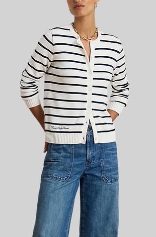 Pamučni kardigan s prugastim uzorkom