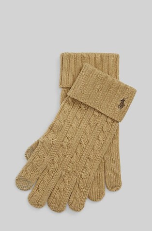 Strukturirano pletene rukavice od mješavine vune