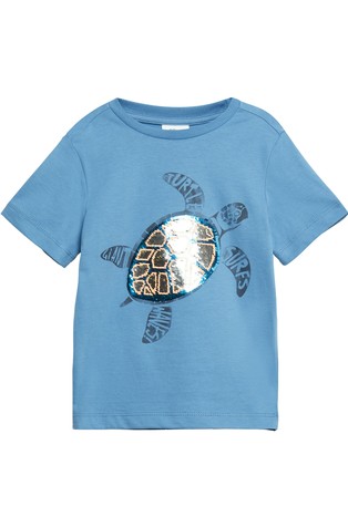 T-shirt with reversible sequins
