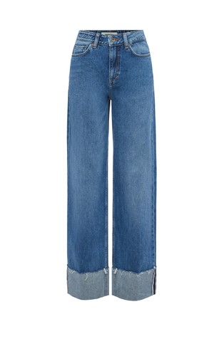 Relaxed fit pamučne jeans hlače