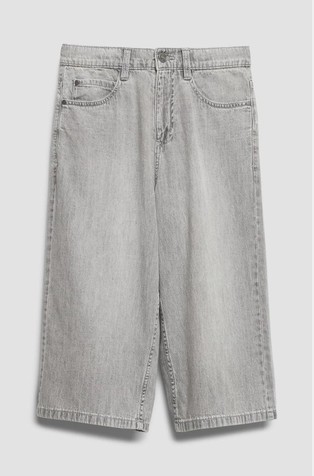 Skater 3/4 jeans hlače sa širokim nogavicama