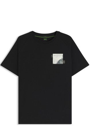 Relaxed fit majica kratkih rukava s printom sprijeda i straga