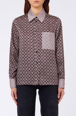 Printed shirt with contrast details