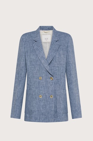 Sako od lana i viskoze s dvorednim kopčanjem