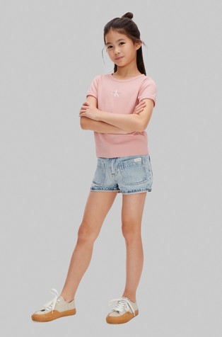 Rebrasta majica s logotipom