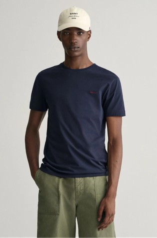 Slim fit majica s kontrastnim logotipom