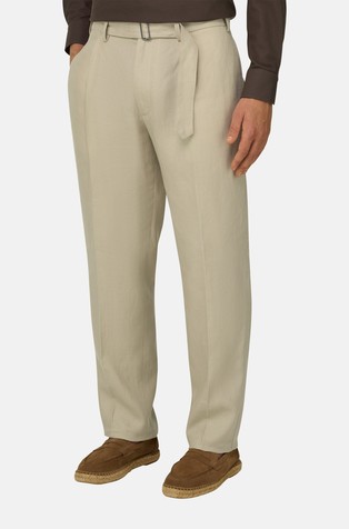 Linen Trousers With Belt