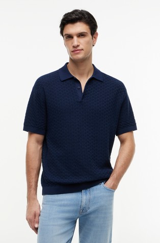 Short-sleeved Structured Polo Shirt