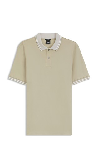 Slim fit polo majica od merceriziranog pamuka