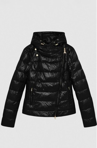 Prošivena jakna od najlona s kapuljačom