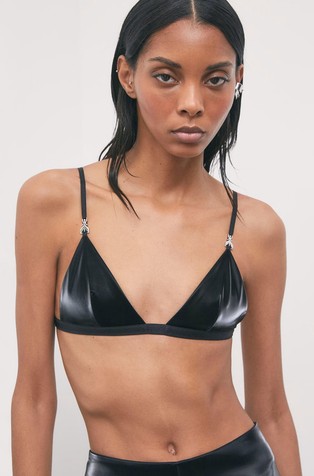 Vinyl triangle bra