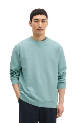 Cotton sweatshirt with logo print on the back