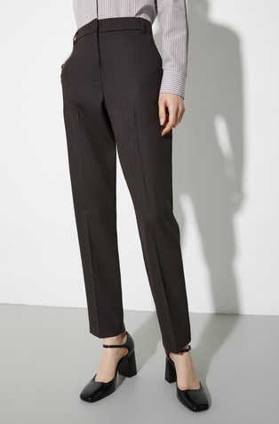 Slim-fit wool-blend trousers