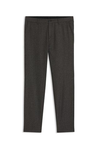 Slim fit hlače od djevičanske vune s mikrouzorkom