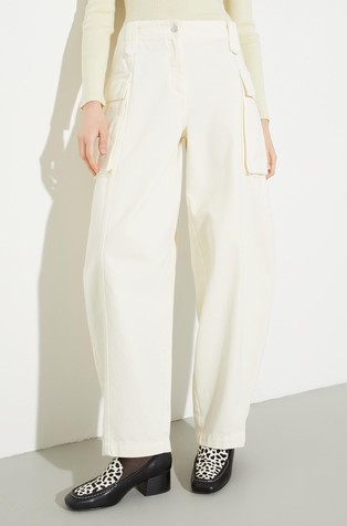 Barrel-leg cargo trousers