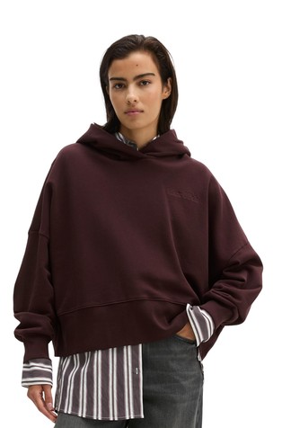Relaxed fit pamučni pulover s kapuljačom