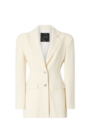 Slim fit sako s podstavljenim ramenima