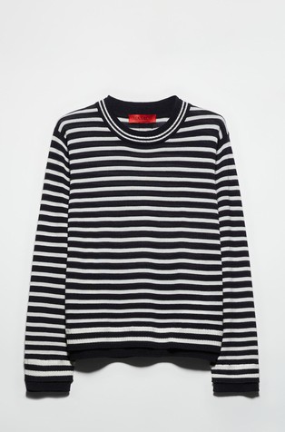 Prugast pleten pulover od merino vune