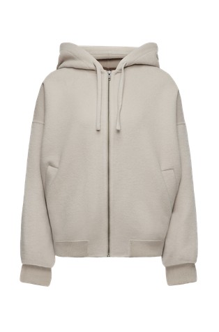 Oversized fit pulover od mješavine vune s kapuljačom