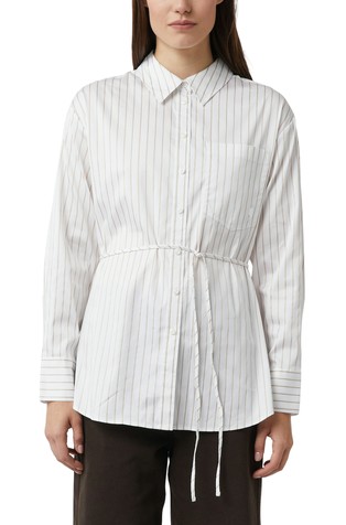 Duga prugasta košulja od mješavine pamuka