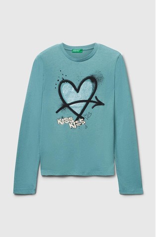 Pamučna majica dugih rukava sa svjetlucavim otiskom