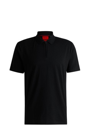 Polo majica s patentnim zatvaračem i neravnomjernom petljastom teksturom