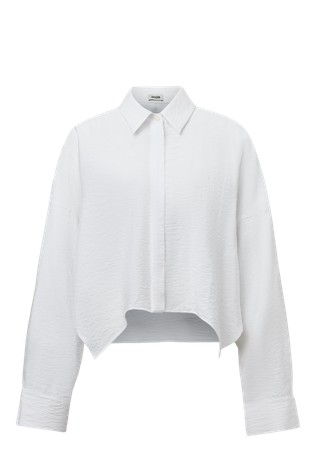 Oversized viscose-blend shirt blouse