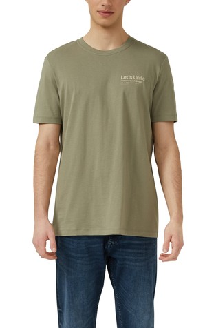 Cotton jersey t-shirt with front print