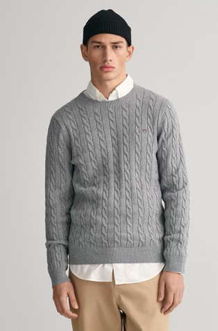 Pleten pamučni pulover