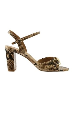 Hillary Snakeskin-effect Leather Sandals