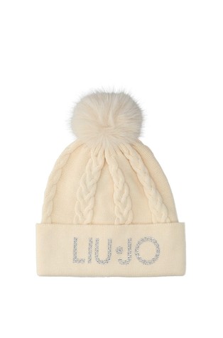 Pletena kapa od mješavine vune s ukrasnim kamenčićima