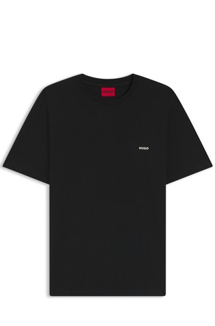 Cotton-jersey T-shirt with rear graphic