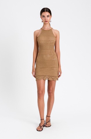 Short sleeveless knit dress