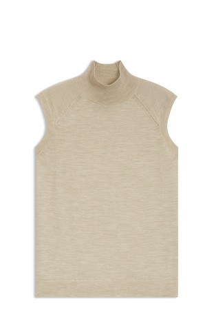 Pletena vunena majica s visokim ovratnikom