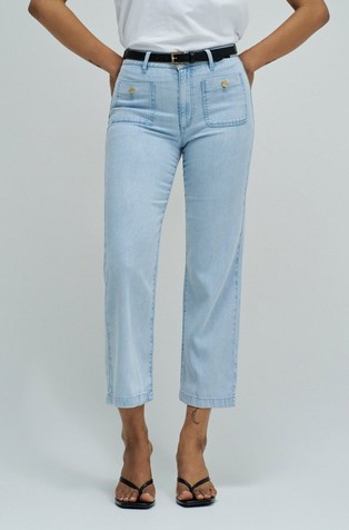 Cropped jeans hlače od laganog denima