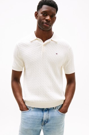 Regular fit pletena polo majica kratkih rukava