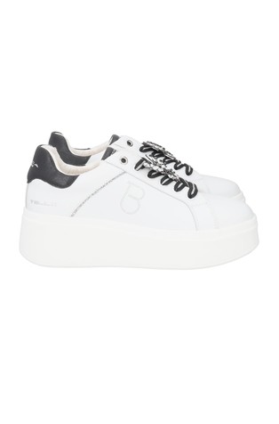 Elettra Leather Sneakers with Contrast Trims