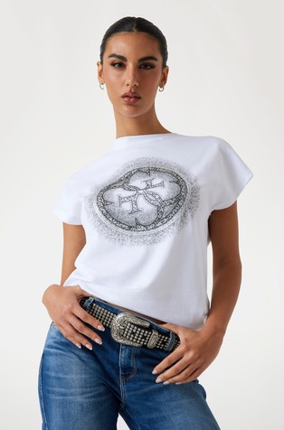 Slim fit 4G logo majica kratkih rukava