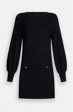 Pletena haljina s napuhanim rukavima