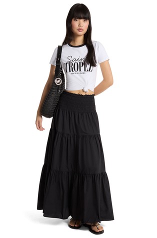 Duga suknja od pamučnog popelina