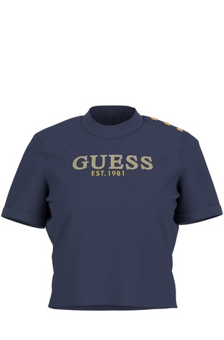 Cropped fit majica s podstavljenim ramenima