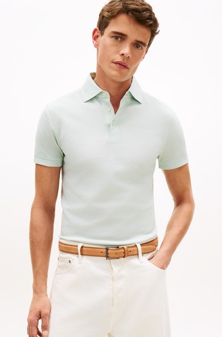 Slim fit pamučna polo majica kratkih rukava