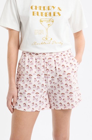 Mocktail cotton pyjama shorts
