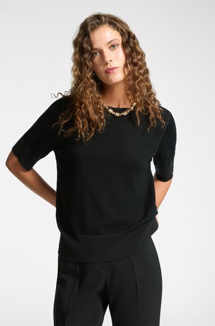 Pleten vuneni pulover kratkih rukava