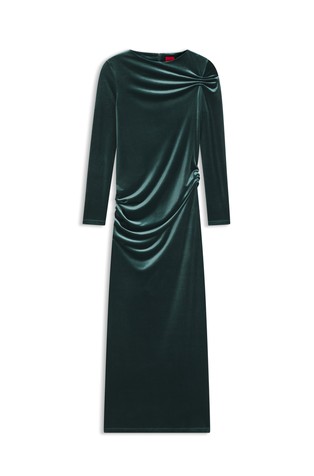 Slim fit haljina od rastezljivog velura