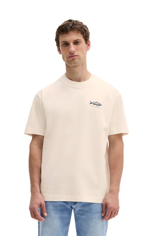 Loose T-shirt with print on the back