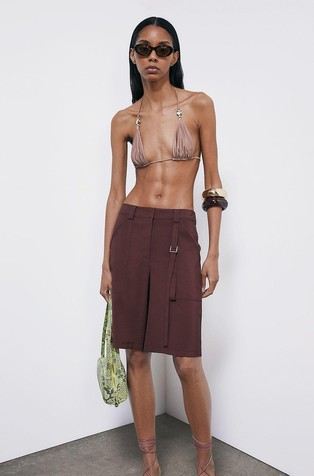 Viscose blend bermuda shorts