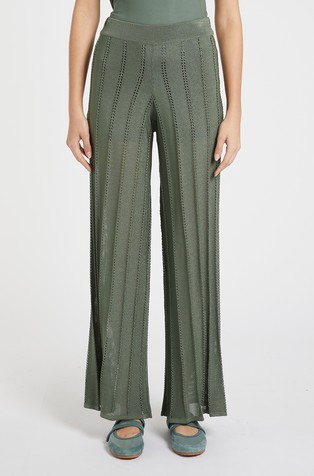 Monochrome pletene viskozne hlače