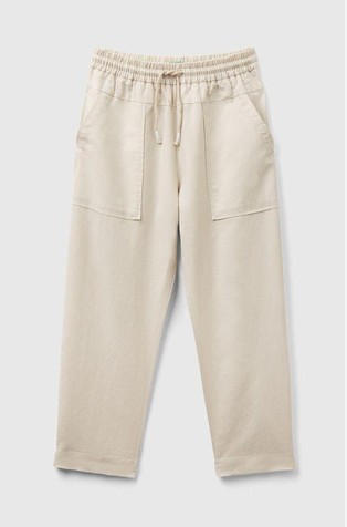 Hlače od mješavine lana s vezicom